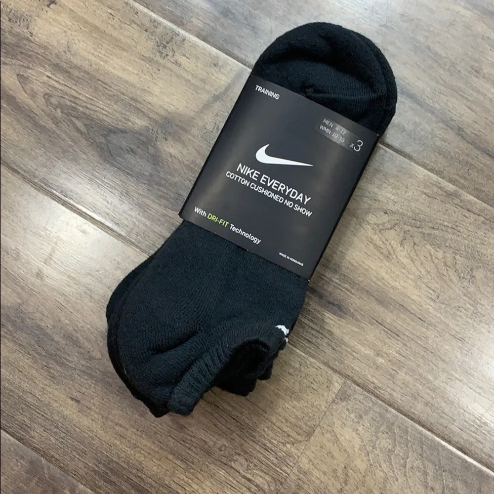 NIKE 3 pairs set EVERYDAY COTTON CUSHIONED NO SHOW men’s socks